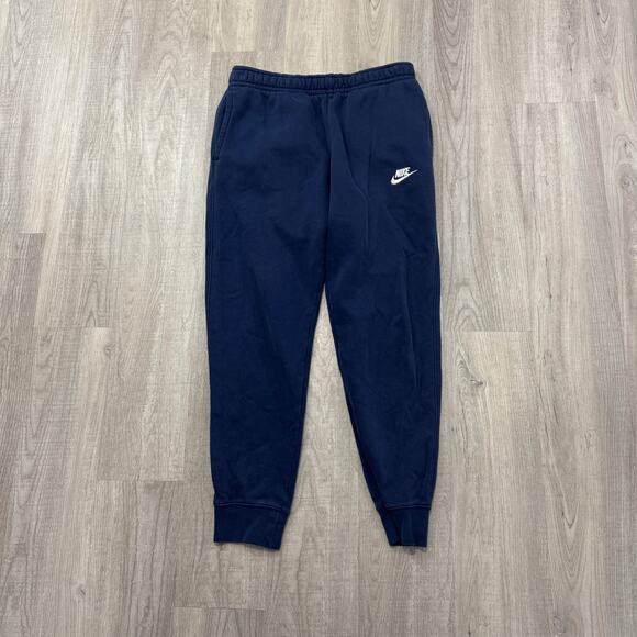 Nike Sportswear Club Fleece Joggers Men's Small Blue Sweatpants Cuffed Casual - Picture 1 of 10